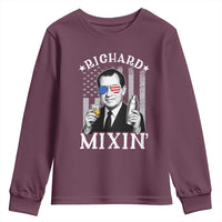 Funny 4th of July Youth Sweatshirt Richard Mixin Patriotic Nixon Bartender American Flag - Wonder Print Shop