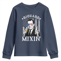 Funny 4th of July Youth Sweatshirt Richard Mixin Patriotic Nixon Bartender American Flag - Wonder Print Shop