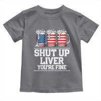 Beer American Flag 4th of July Toddler T Shirt Merica Drinking USA Shut Up Liver You Are Fine - Wonder Print Shop