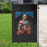 Funny George Washington Gym Garden Flag Muscular Flex Workout 4th of July - Wonder Print Shop