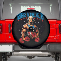 Funny George Washington Gym Spare Tire Cover Muscular Flex Workout 4th of July - Wonder Print Shop