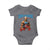 Funny George Washington Gym Baby Onesie Muscular Flex Workout 4th of July - Wonder Print Shop