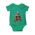 Funny George Washington Gym Baby Onesie Muscular Flex Workout 4th of July - Wonder Print Shop