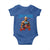 Funny George Washington Gym Baby Onesie Muscular Flex Workout 4th of July - Wonder Print Shop