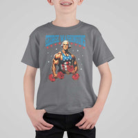 Funny George Washington Gym T Shirt For Kid Muscular Flex Workout 4th of July - Wonder Print Shop