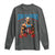 Funny George Washington Gym Long Sleeve Shirt Muscular Flex Workout 4th of July - Wonder Print Shop