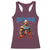 Funny George Washington Gym Racerback Tank Top Muscular Flex Workout 4th of July - Wonder Print Shop