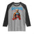 Funny George Washington Gym Raglan Shirt Muscular Flex Workout 4th of July - Wonder Print Shop