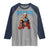 Funny George Washington Gym Raglan Shirt Muscular Flex Workout 4th of July - Wonder Print Shop