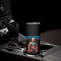 Funny George Washington Gym Skinny Tumbler Muscular Flex Workout 4th of July - Wonder Print Shop