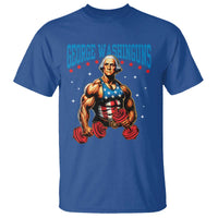 Funny George Washington Gym T Shirt Muscular Flex Workout 4th of July - Wonder Print Shop
