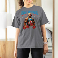 Funny George Washington Gym T Shirt For Women Muscular Flex Workout 4th of July - Wonder Print Shop