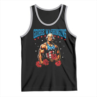 Funny George Washington Gym Tank Top Muscular Flex Workout 4th of July - Wonder Print Shop