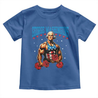 Funny George Washington Gym Toddler T Shirt Muscular Flex Workout 4th of July - Wonder Print Shop
