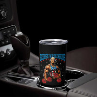 Funny George Washington Gym Tumbler Cup Muscular Flex Workout 4th of July - Wonder Print Shop