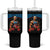 Funny George Washington Gym Tumbler With Handle Muscular Flex Workout 4th of July - Wonder Print Shop