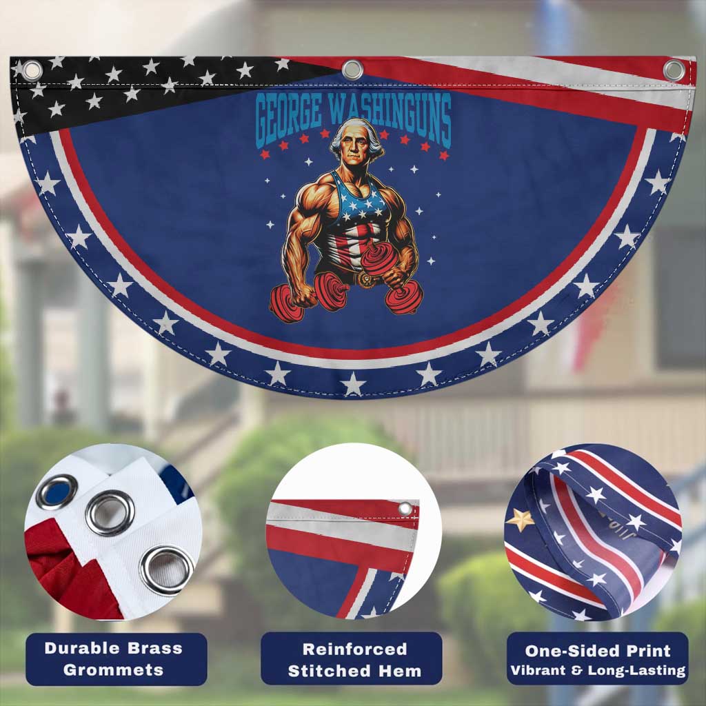 Funny George Washington Gym Patriotic Fan Flag Muscular Flex Workout 4th of July