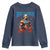 Funny George Washington Gym Youth Sweatshirt Muscular Flex Workout 4th of July - Wonder Print Shop