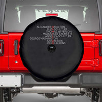 Hamilton Eliza Jefferson Angelica & Burr Names Spare Tire Cover - Wonder Print Shop