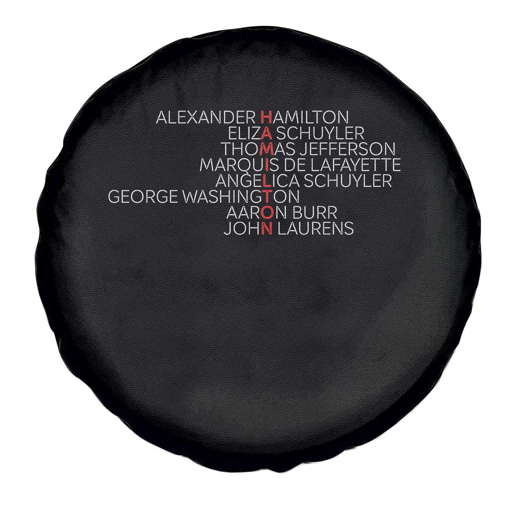 Hamilton Eliza Jefferson Angelica & Burr Names Spare Tire Cover - Wonder Print Shop