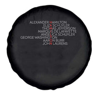 Hamilton Eliza Jefferson Angelica & Burr Names Spare Tire Cover - Wonder Print Shop