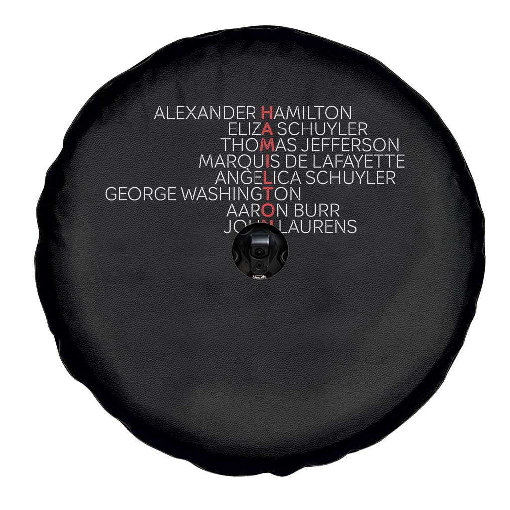 Hamilton Eliza Jefferson Angelica & Burr Names Spare Tire Cover - Wonder Print Shop