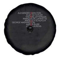 Hamilton Eliza Jefferson Angelica & Burr Names Spare Tire Cover - Wonder Print Shop
