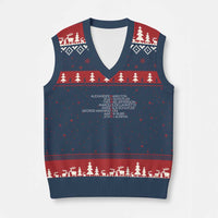Hamilton Eliza Jefferson Angelica & Burr Names V-Neck Knit Sweater Vest - Wonder Print Shop