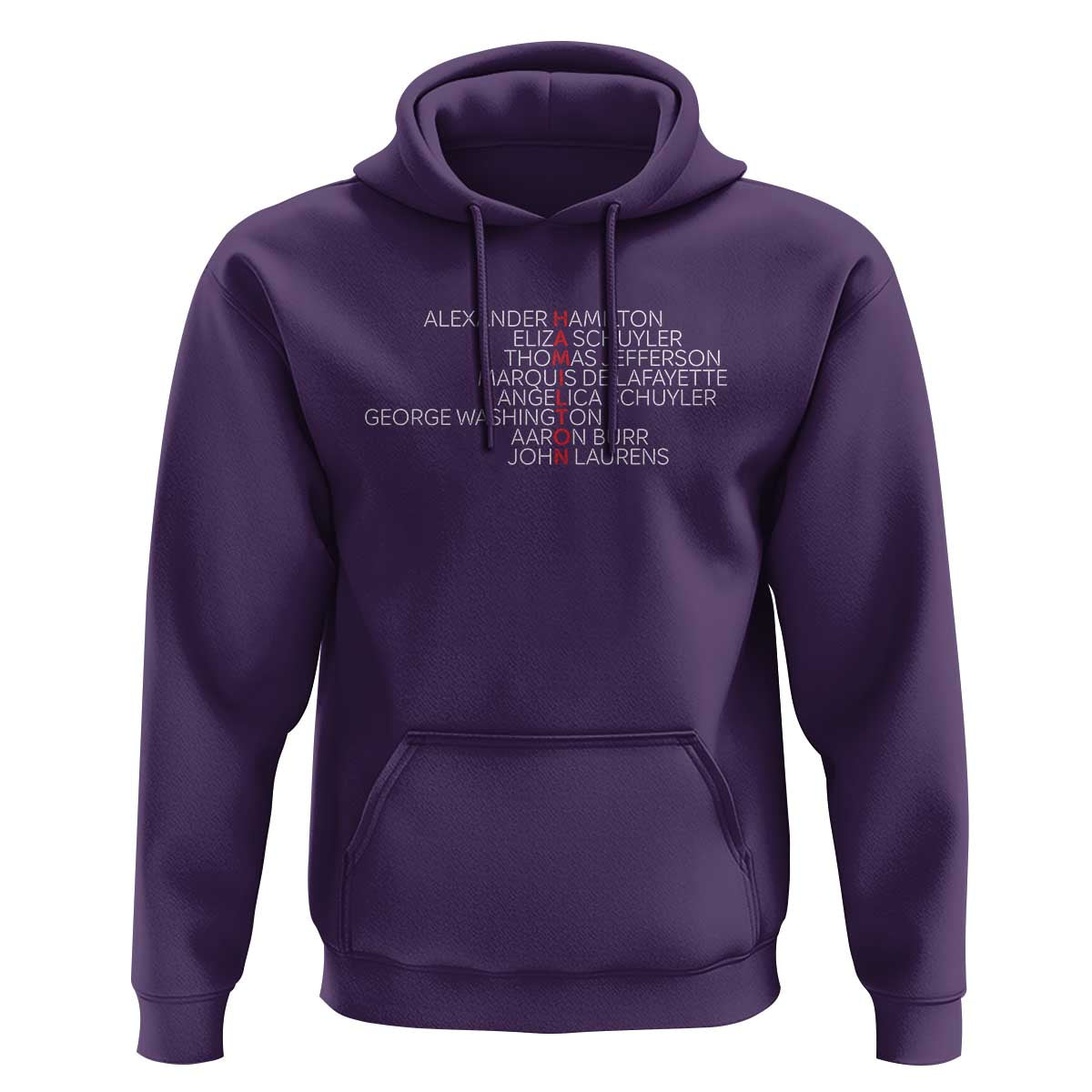 Hamilton Eliza Jefferson Angelica & Burr Names Hoodie - Wonder Print Shop