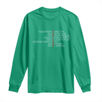 Hamilton Eliza Jefferson Angelica & Burr Names Long Sleeve Shirt - Wonder Print Shop