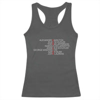 Hamilton Eliza Jefferson Angelica & Burr Names Racerback Tank Top - Wonder Print Shop