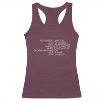 Hamilton Eliza Jefferson Angelica & Burr Names Racerback Tank Top - Wonder Print Shop