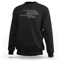 Hamilton Eliza Jefferson Angelica & Burr Names Sweatshirt - Wonder Print Shop