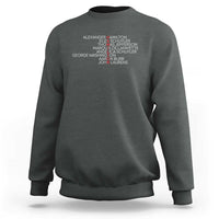 Hamilton Eliza Jefferson Angelica & Burr Names Sweatshirt - Wonder Print Shop