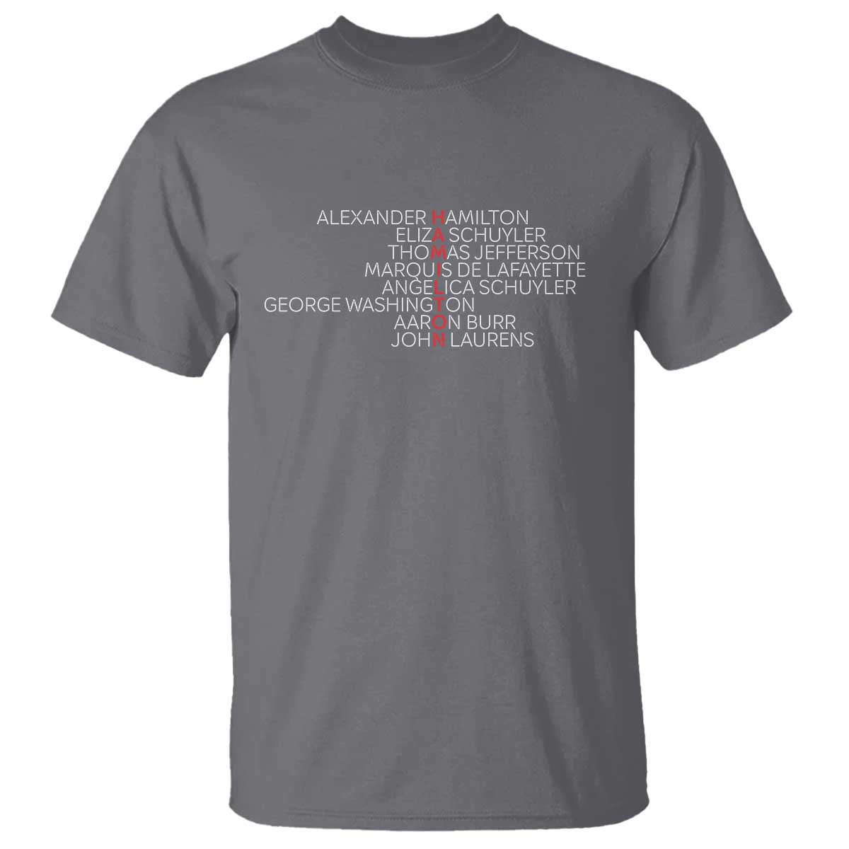 Hamilton Eliza Jefferson Angelica & Burr Names T Shirt - Wonder Print Shop