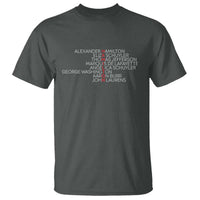 Hamilton Eliza Jefferson Angelica & Burr Names T Shirt - Wonder Print Shop