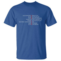 Hamilton Eliza Jefferson Angelica & Burr Names T Shirt - Wonder Print Shop