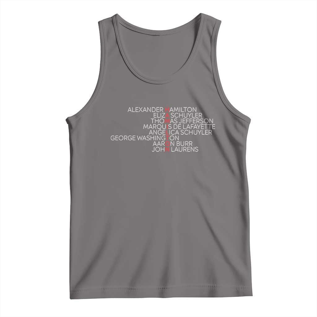 Hamilton Eliza Jefferson Angelica & Burr Names Tank Top - Wonder Print Shop