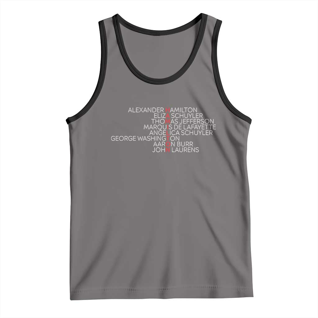 Hamilton Eliza Jefferson Angelica & Burr Names Tank Top - Wonder Print Shop