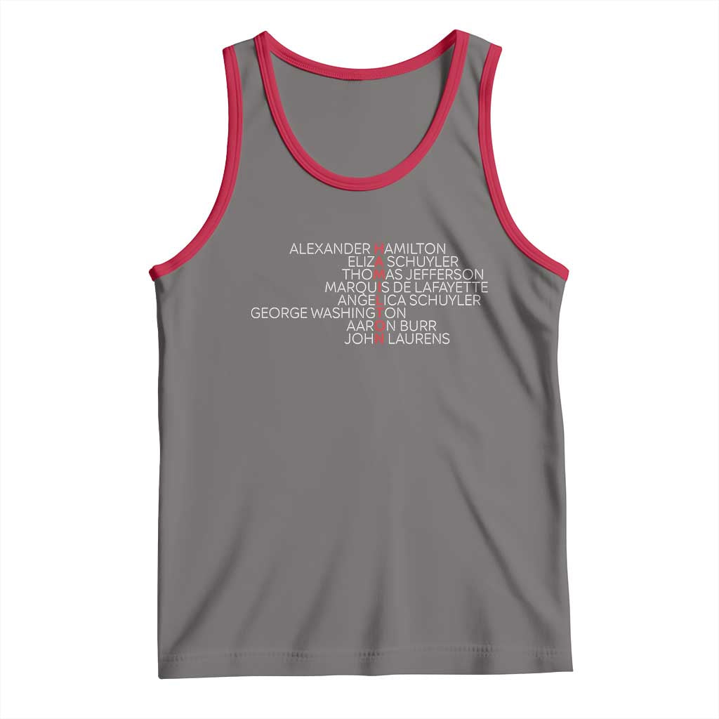 Hamilton Eliza Jefferson Angelica & Burr Names Tank Top - Wonder Print Shop