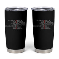 Hamilton Eliza Jefferson Angelica & Burr Names Tumbler Cup - Wonder Print Shop