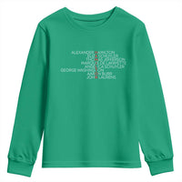 Hamilton Eliza Jefferson Angelica & Burr Names Youth Sweatshirt - Wonder Print Shop