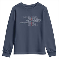 Hamilton Eliza Jefferson Angelica & Burr Names Youth Sweatshirt - Wonder Print Shop