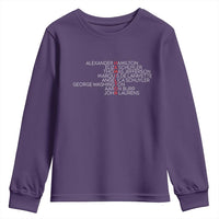 Hamilton Eliza Jefferson Angelica & Burr Names Youth Sweatshirt - Wonder Print Shop