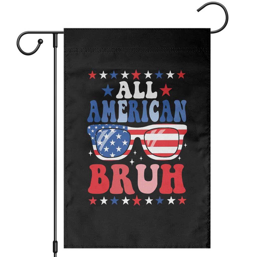 All American Bruh Patriotic 4th Of July Garden Flag USA Flag Sunglasses Teens Kids - Wonder Print Shop