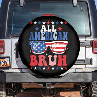 All American Bruh Patriotic 4th Of July Spare Tire Cover USA Flag Sunglasses Teens Kids - Wonder Print Shop