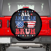 All American Bruh Patriotic 4th Of July Spare Tire Cover USA Flag Sunglasses Teens Kids - Wonder Print Shop
