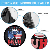 All American Bruh Patriotic 4th Of July Spare Tire Cover USA Flag Sunglasses Teens Kids - Wonder Print Shop