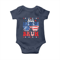 All American Bruh Patriotic 4th Of July Baby Onesie USA Flag Sunglasses Teens Kids - Wonder Print Shop