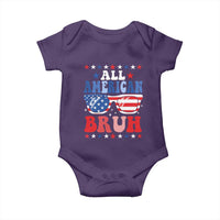 All American Bruh Patriotic 4th Of July Baby Onesie USA Flag Sunglasses Teens Kids - Wonder Print Shop